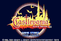 Castlevania AOS - Future Alucard Hack Title Screen